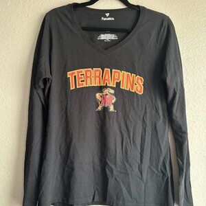 University of Maryland Collegiate Long Sleeve V-Neck T-Shirt